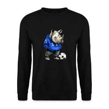Rhinos Soccer / Soccer Rhinoceros - Sweat-shirt Unisexe - noir - Devant - Alina (178cm) & Michal (187cm)