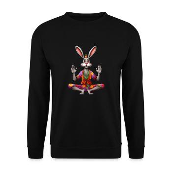 Yogi Hase - Unisex Pullover - Schwarz - Vorne - Alina (178cm) & Michal (187cm)