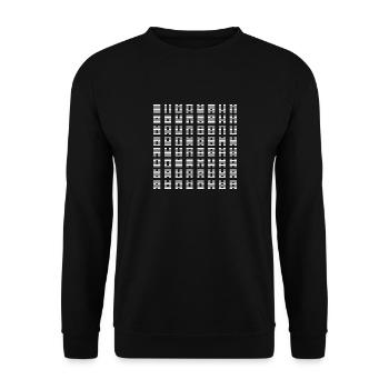 64 Hexagrams I Ching oracle Symbols of wisdom - Unisex Sweatshirt - black - Front - Alina (178cm) & Michal (187cm)