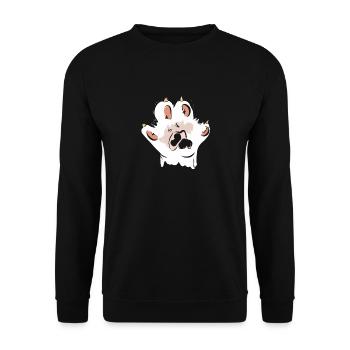 chat chat donne moi 5 - Sweat-shirt Unisexe - noir - Devant - Alina (178cm) & Michal (187cm)