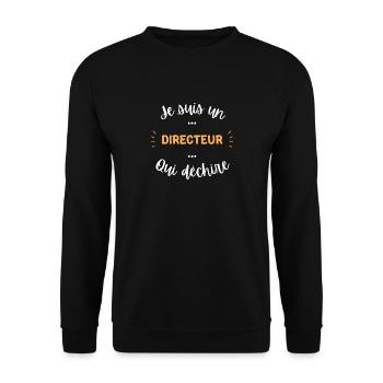 je suis un directeur qui déchire - Sweat-shirt Unisexe - noir - Devant - Alina (178cm) & Michal (187cm)