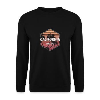 Santa Cruz California Beach Vacances Souvenir - Sweat-shirt Unisexe - noir - Devant - Alina (178cm) & Michal (187cm)
