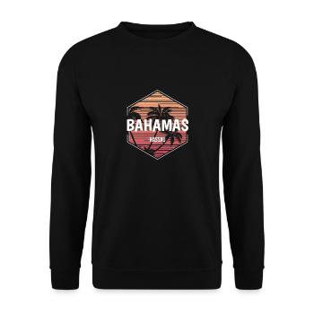 Nassau Bahamas Beach Vacation Souvenir - Unisex Sweatshirt - black - Front - Alina (178cm) & Michal (187cm)