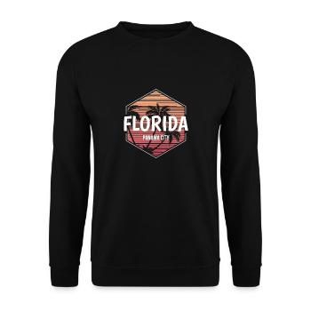 Panama City Beach Urlaubssouvenir - Unisex Pullover - Schwarz - Vorne - Alina (178cm) & Michal (187cm)