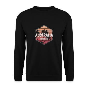 Bondi Beach Vacation Souvenir - Unisex Sweatshirt - black - Front - Alina (178cm) & Michal (187cm)