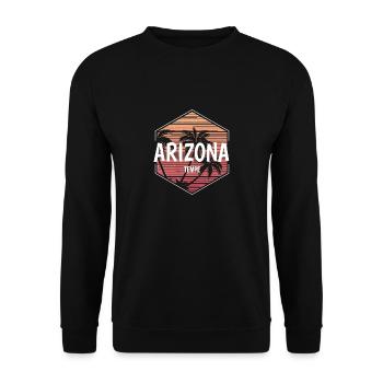 Tempe Arizona Desert Vacation Souvenir - Unisex Sweatshirt - black - Front - Alina (178cm) & Michal (187cm)