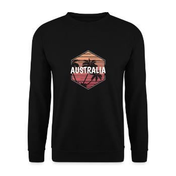 Australia Beach Vacation Souvenir - Unisex Sweatshirt - black - Front - Alina (178cm) & Michal (187cm)