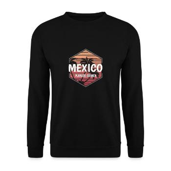 Playa Del Carmen Mexiko Strandurlaub Souvenir - Unisex Pullover - Schwarz - Vorne - Alina (178cm) & Michal (187cm)
