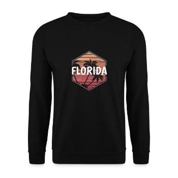 Florida Beach Vacation Souvenir - Unisex Sweatshirt - black - Front - Alina (178cm) & Michal (187cm)