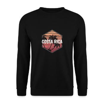 Costa Rica Beach Vacation Souvenir - Unisex Sweatshirt - black - Front - Alina (178cm) & Michal (187cm)