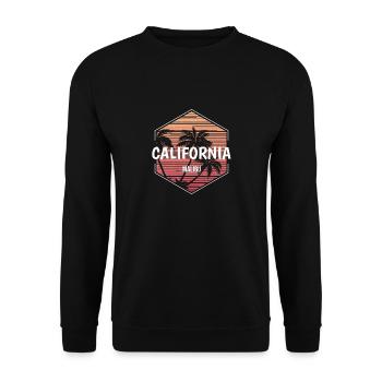 Malibu California Beach Vacances Souvenir - Sweat-shirt Unisexe - noir - Devant - Alina (178cm) & Michal (187cm)