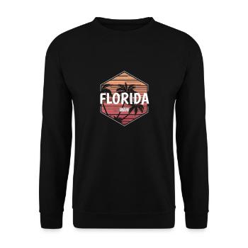 Miami Beach Floride Vacances Souvenir - Sweat-shirt Unisexe - noir - Devant - Alina (178cm) & Michal (187cm)