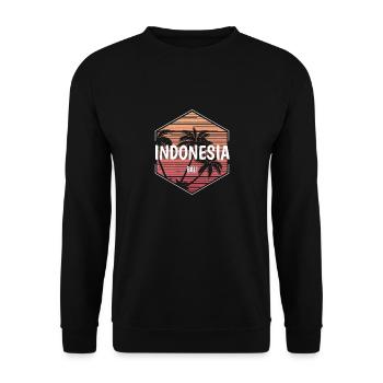 Souvenir de vacances à Bali Beach - Sweat-shirt Unisexe - noir - Devant - Alina (178cm) & Michal (187cm)