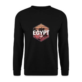 Cairo Beach Urlaubssouvenir - Unisex Pullover - Schwarz - Vorne - Alina (178cm) & Michal (187cm)