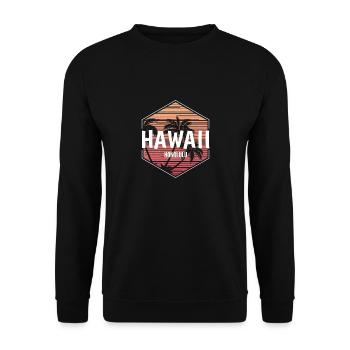 Honolulu Hawaii Beach Vacances Souvenir - Sweat-shirt Unisexe - noir - Devant - Alina (178cm) & Michal (187cm)