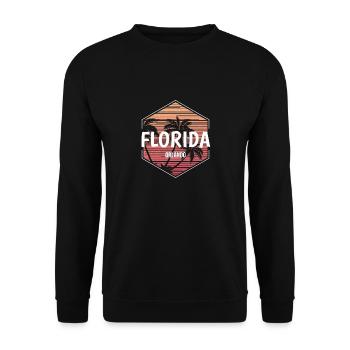 Souvenir de vacances à Orlando en Floride - Sweat-shirt Unisexe - noir - Devant - Alina (178cm) & Michal (187cm)