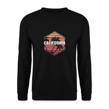 Souvenir de vacances à la plage de Californie - Sweat-shirt Unisexe - noir - Devant - Alina (178cm) & Michal (187cm)