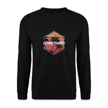 Cayman Islands Beach Vacation Souvenir - Unisex Sweatshirt - black - Front - Alina (178cm) & Michal (187cm)
