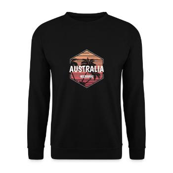 Melbourne, Australien, Strandurlaub, Souvenir - Unisex Pullover - Schwarz - Vorne - Alina (178cm) & Michal (187cm)