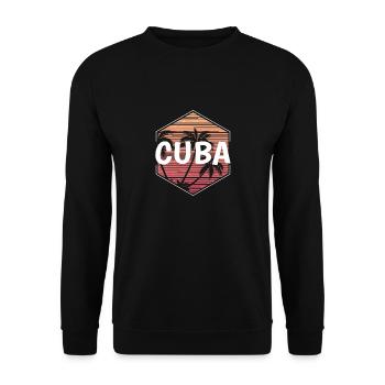 Cuba Beach Vacances Souvenir - Sweat-shirt Unisexe - noir - Devant - Alina (178cm) & Michal (187cm)