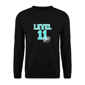 Niveau 11 terminé 11e anniversaire Né en 2014 - Sweat-shirt Unisexe - noir - Devant - Alina (178cm) & Michal (187cm)