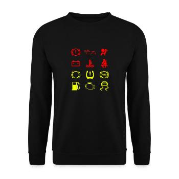 Car indicator lights abstract motif - Unisex Sweatshirt - black - Front - Alina (178cm) & Michal (187cm)