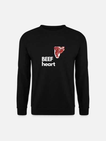 BEEF Heart white - Unisex Sweatshirt - black