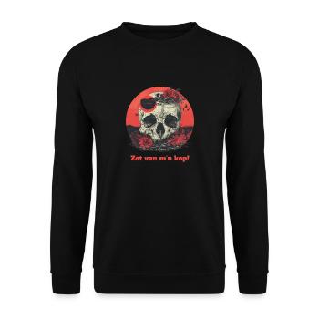 Je suis fou de moi !" - un T-shirt flamand - Sweat-shirt Unisexe - noir - Devant - Alina (178cm) & Michal (187cm)