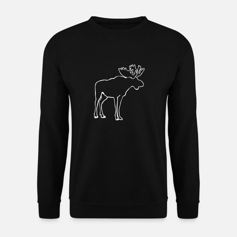 Elch - Moose - Elk - Unisex Pullover - Schwarz