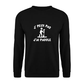 Stand up Paddle Cadeau Je peux pas - Sweat-shirt Unisexe - noir - Devant - Alina (178cm) & Michal (187cm)