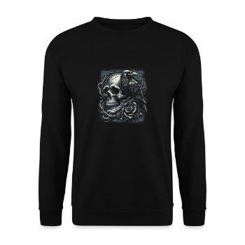 Gothic Memento Mori - Unisex Pullover - Schwarz - Vorne - Alina (178cm) & Michal (187cm)