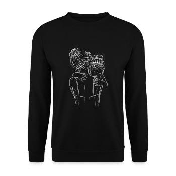 Mother's Day, gift, idea, mother's day, children - Unisex Sweatshirt - black - Front - Alina (178cm) & Michal (187cm)