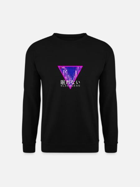 Vaporwave Osaka Tokio 80s 90s sleepless - Unisex Pullover - Schwarz