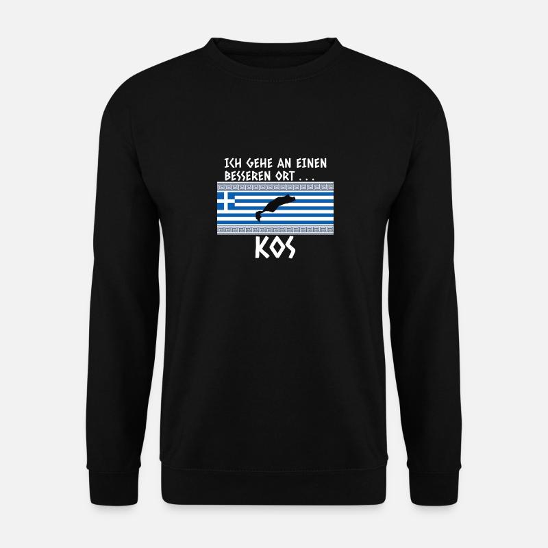 Kos Spruch Griechenland Urlaub - Unisex Pullover - Schwarz