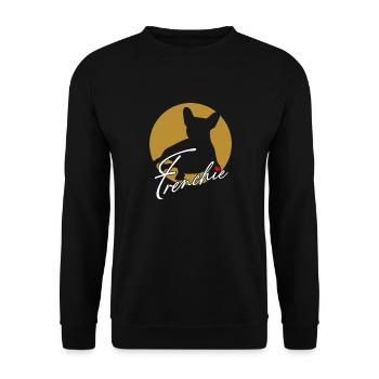 Bouledogue français avec cœur J’aime les Frenchies - Sweat-shirt Unisexe - noir - Devant - Alina (178cm) & Michal (187cm)