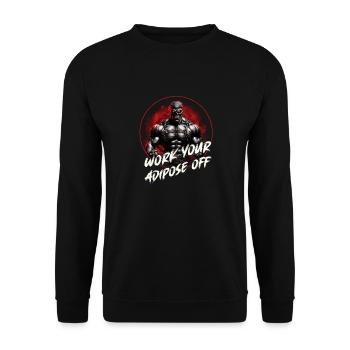 Musculation Motivation Muscle Skull Six Pack - Sweat-shirt Unisexe - noir - Devant - Alina (178cm) & Michal (187cm)