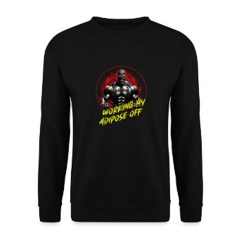 Musculation Motivation Muscle Skull Six Pack - Sweat-shirt Unisexe - noir - Devant - Alina (178cm) & Michal (187cm)