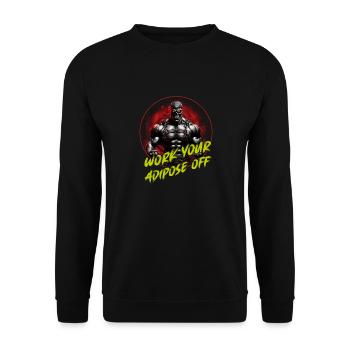 Musculation Motivation Muscle Skull Six Pack - Sweat-shirt Unisexe - noir - Devant - Alina (178cm) & Michal (187cm)