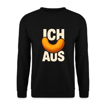 Lustiger Spruch Humor Ich Flip Aus Geschenkidee - Unisex Pullover - Schwarz - Vorne - Alina (178cm) & Michal (187cm)