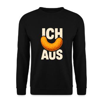 Lustiger Spruch Humor Ich Flip Aus Geschenkidee - Unisex Pullover - Schwarz - Vorne - Alina (178cm) & Michal (187cm)