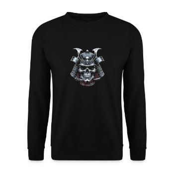 Ewiger Samurai-Geist - Unisex Pullover - Schwarz - Vorne - Alina (178cm) & Michal (187cm)