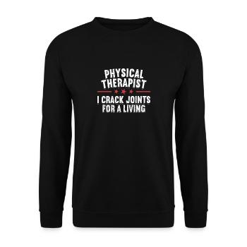 Physiothérapeute Je Craquement articulations Pour de l’argent - Sweat-shirt Unisexe - noir - Devant - Alina (178cm) & Michal (187cm)