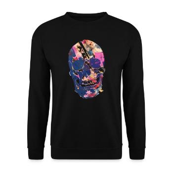 Skull Pop - Unisex Sweatshirt - black - Front - Alina (178cm) & Michal (187cm)