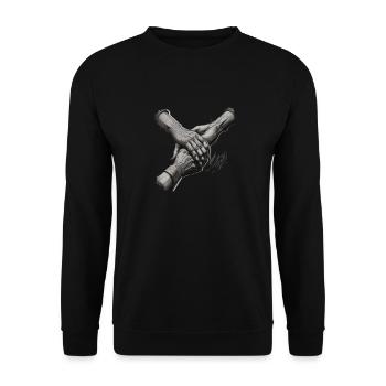 Holding hands - Unisex Sweatshirt - black - Front - Alina (178cm) & Michal (187cm)