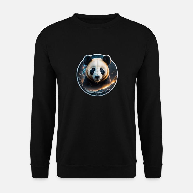 Panda - Unisex Pullover - Schwarz