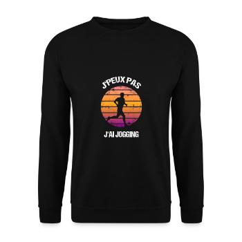 J'peux pas j'ai jogging - Sweat-shirt Unisexe - noir - Devant - Alina (178cm) & Michal (187cm)