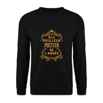 Elu meilleur postier de l'année - Sweat-shirt Unisexe - noir - Devant - Alina (178cm) & Michal (187cm)