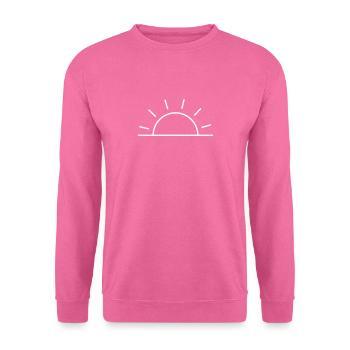 Soleil - minimaliste - Sweat-shirt Unisexe - rose - Devant