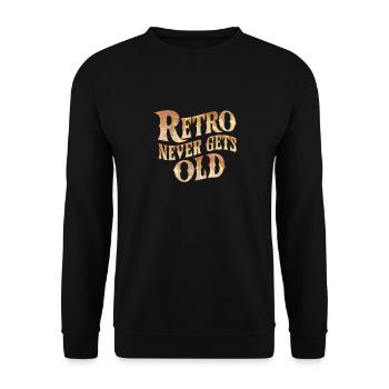 Retro Never Gets Old - Unisex Sweatshirt - black - Front - Alina (178cm) & Michal (187cm)