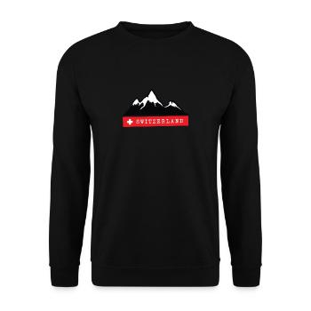 Montagnes suisses - Alpes suisses - Alpes - Sweat-shirt Unisexe - noir - Devant - Alina (178cm) & Michal (187cm)